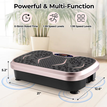 Transform Your Fitness Routine with the Vibration Plate Exercise Machine - Perfect for Lymphatic Drainage and Whole Body Workouts!