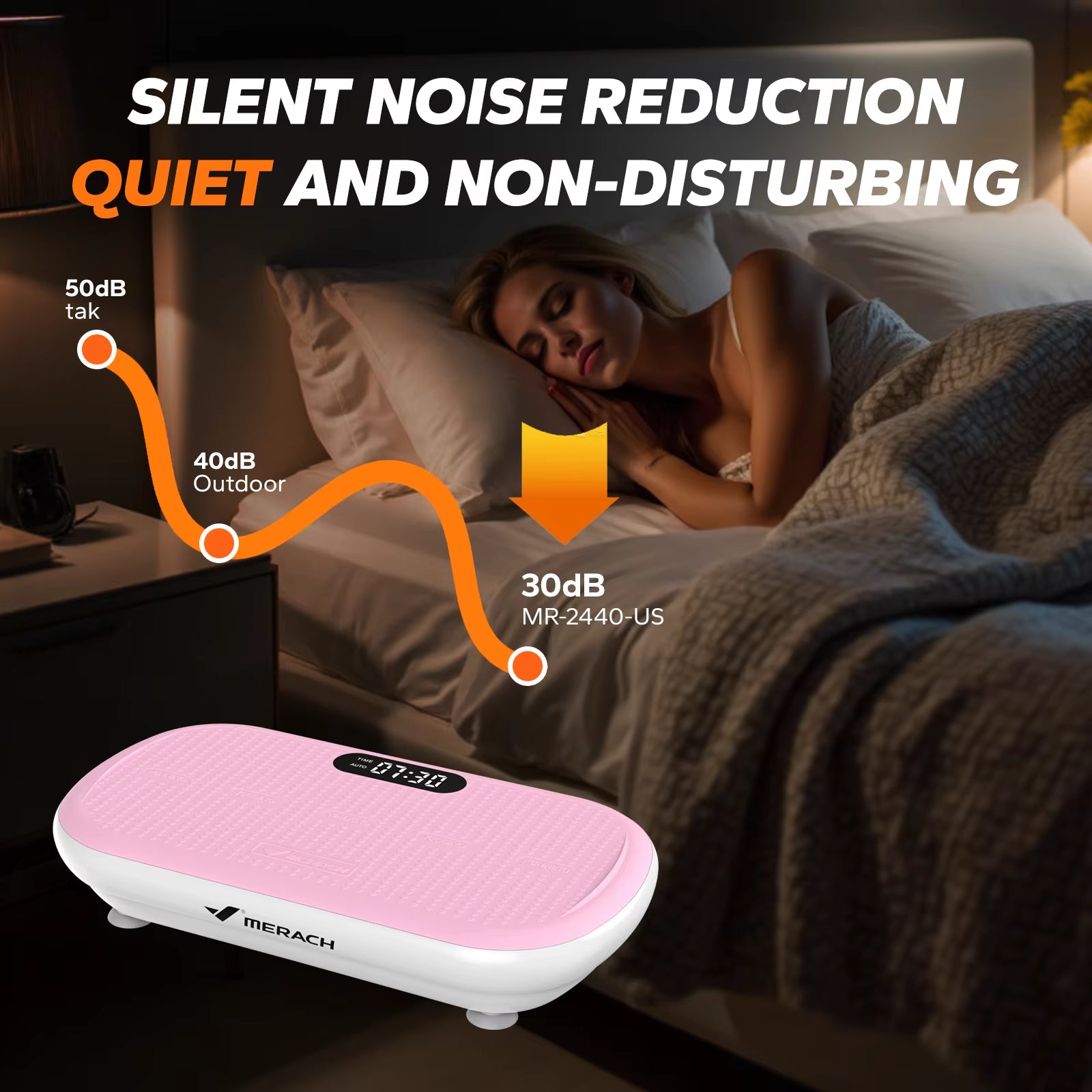 Vibration Plate Exercise Machine Bluetooth and Silicone Pedal Automatic Sensing for Lymphatic Drainage or Weight Loss Fit