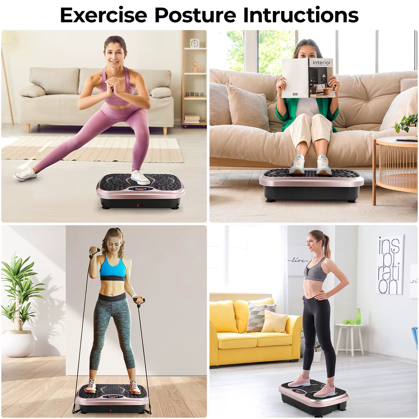 Transform Your Fitness Routine with the Vibration Plate Exercise Machine - Perfect for Lymphatic Drainage and Whole Body Workouts!