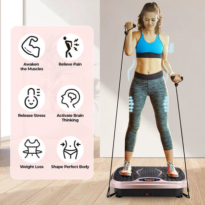 Transform Your Fitness Routine with the Vibration Plate Exercise Machine - Perfect for Lymphatic Drainage and Whole Body Workouts!