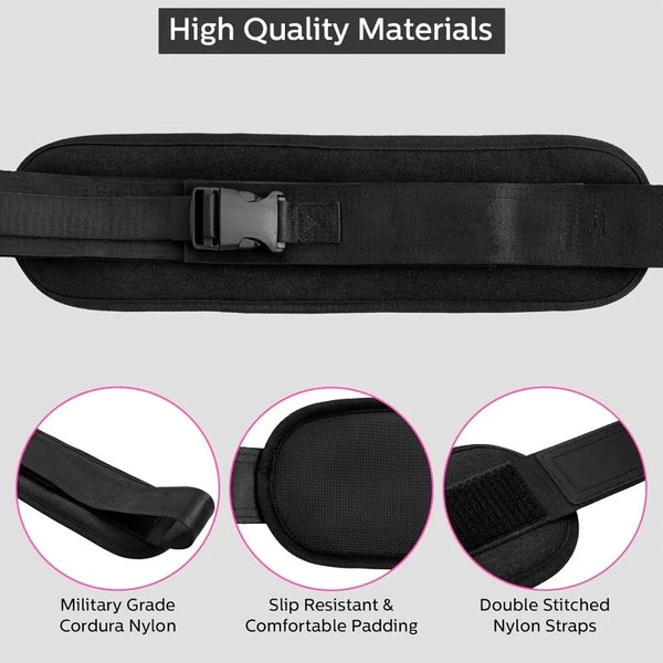 Hold Weights up to 600Lbs Hip Thrust Belt - Heavy Duty, Comfortable, Adjustable Hip Belt for Glute Trainer with Anti-Slip Pads Upgrade Hip Thrust Belt Ideal for Home Workouts with Dumbbells, Kettlebells, Plates Extra Padding for Gym and Home