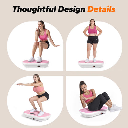 Vibration Plate Exercise Machine Bluetooth and Silicone Pedal Automatic Sensing for Lymphatic Drainage or Weight Loss Fit